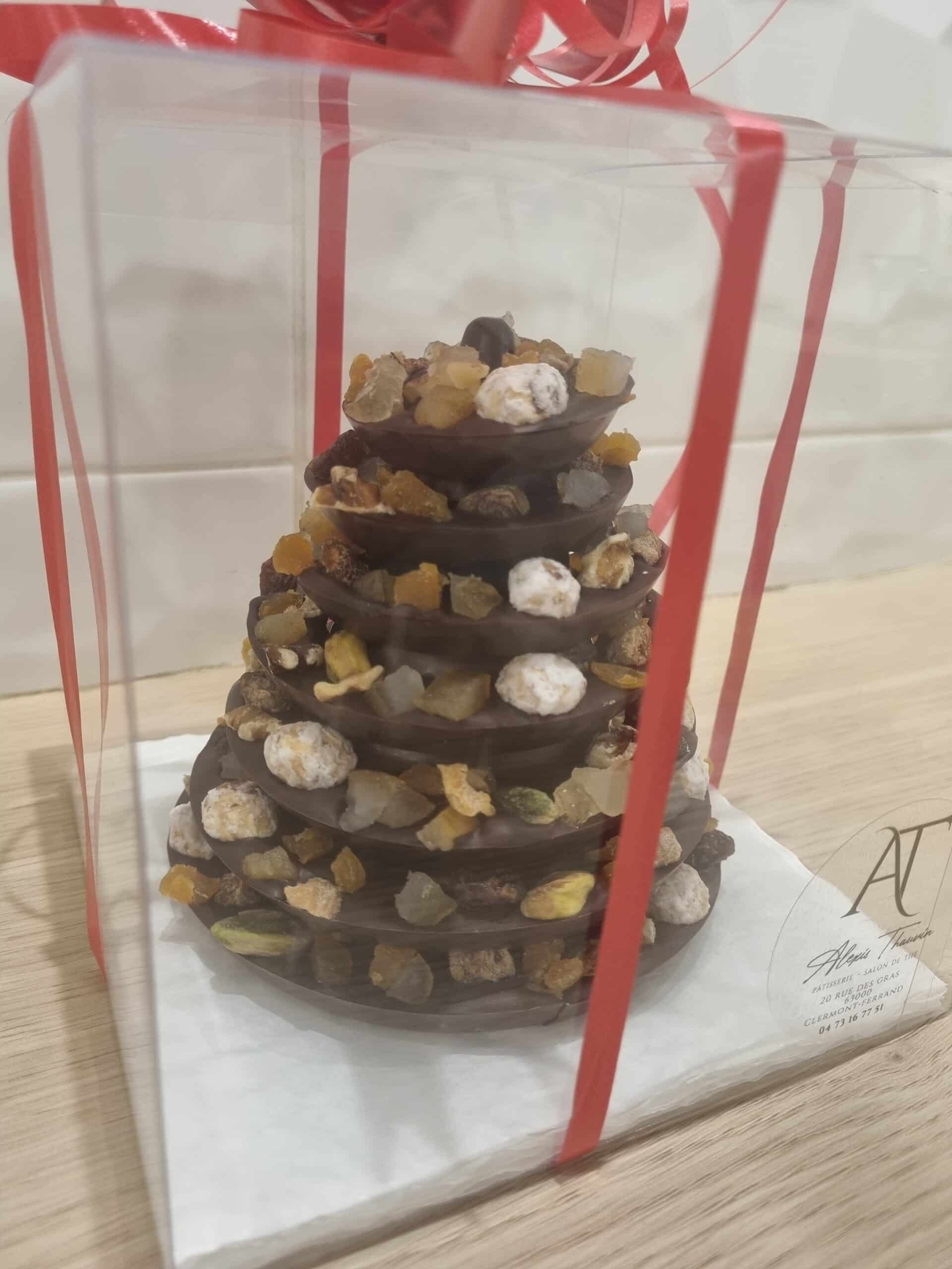 Sapin mendiant chocolat noir