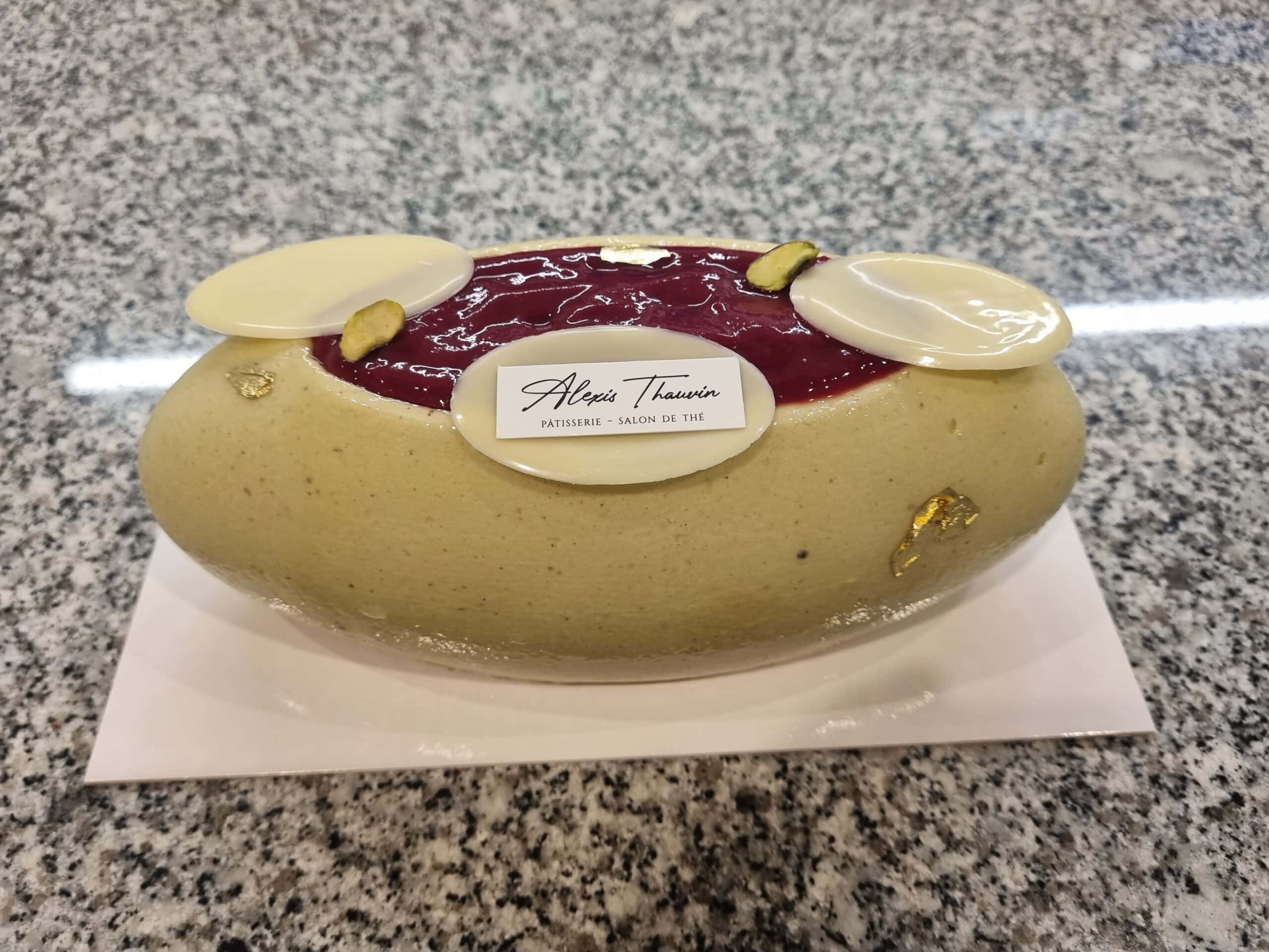 Bûche Pistache et Framboise (taille unique 6 pers.)