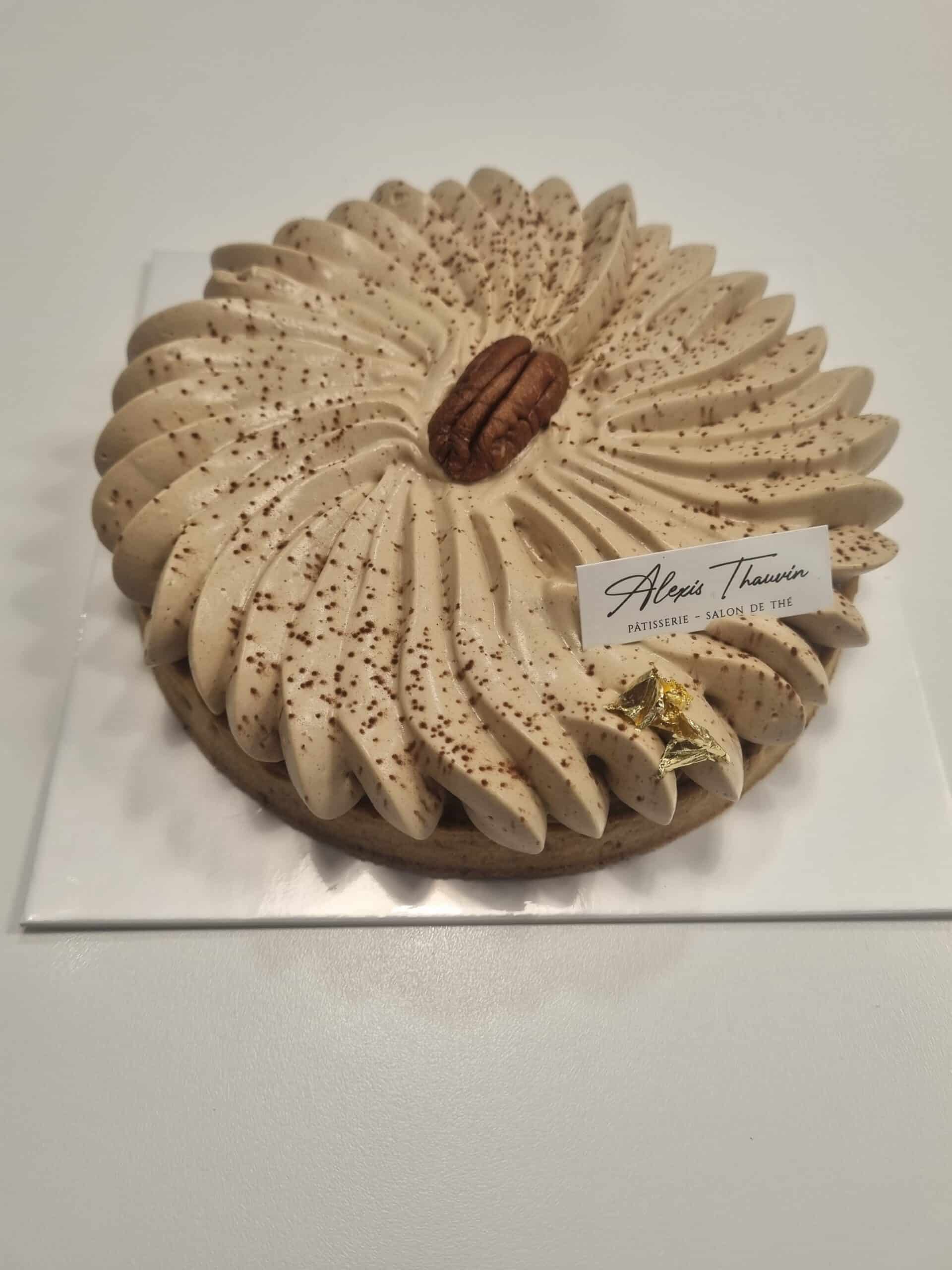 Tarte noix de pécan et café