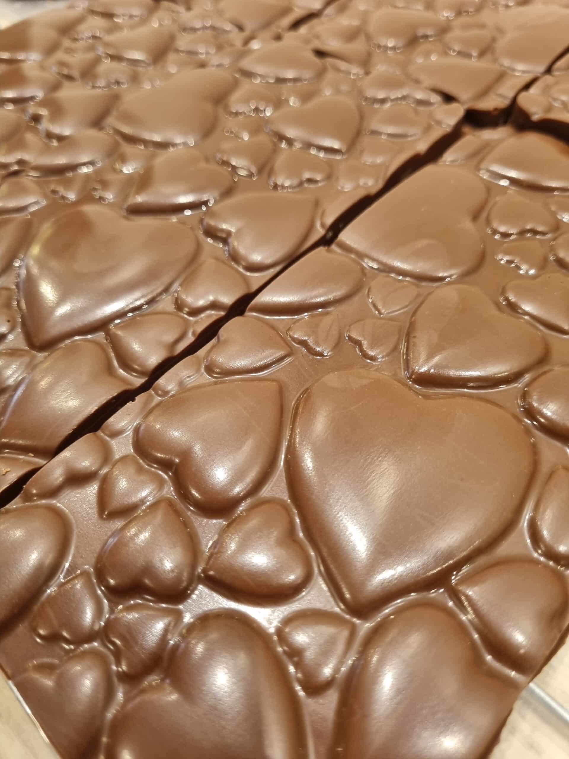 Chocolat au lait cœur caramel